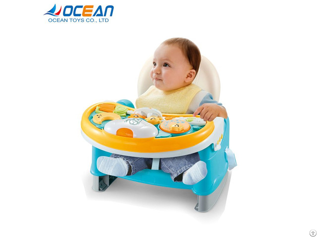 Portable Dining Feeding Baby Table Chair With Music Light