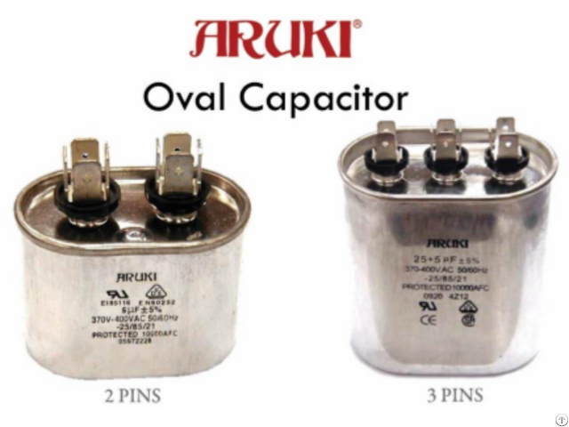 Oval Capacitor For Ac 3 Uf 2 Pins A108003