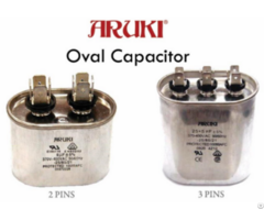 Oval Capacitor For Ac 3 Uf 2 Pins A108003