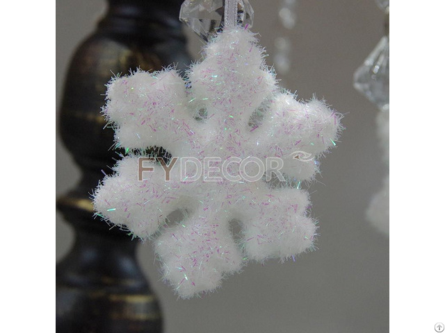 Glittering Snowflake Christmas Handicrafts Hanging Ornament Vintage Gift