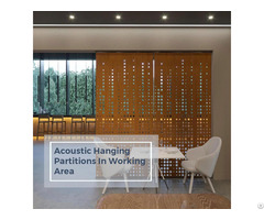Acoustic Hanging Partitions Decorate In Working Area