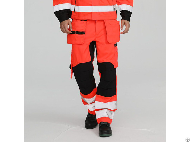 High Visibility Men S Flame Retardant Cargo Pants With Knee Pads