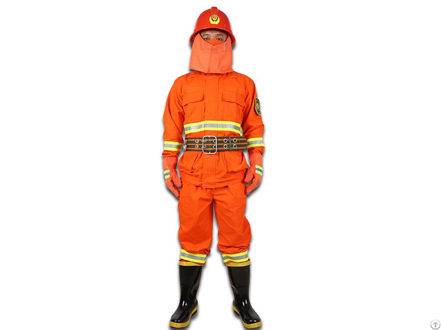 Orange Forest Fireman Flame Retardant Protective Suit