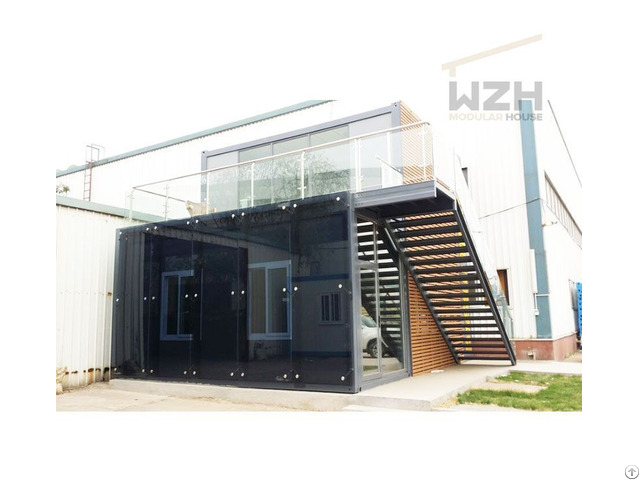 Luxury Modular Flat Pack Container Office Buildings With Toilet Bathroom