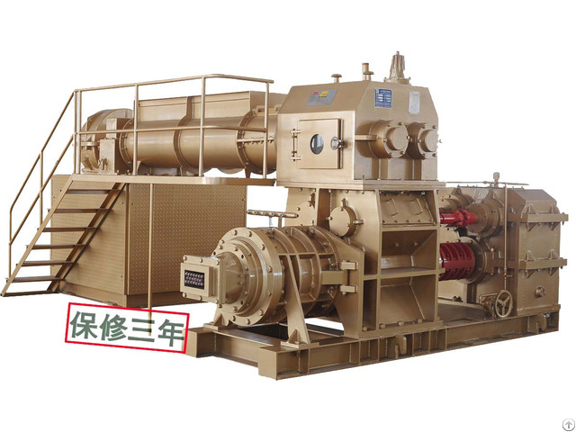 Brick Machine Jky55 55 Double Stage Vacuum Extruder 2 Mud Strip Outlets