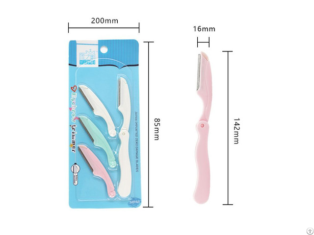 Weisheng Foldable Stainless Steel Scraping Eyebrow Remover Razor Trimmers