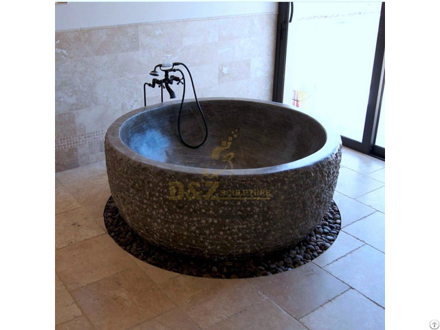 Popular Design Qing Stone Hand Carving Bathtub