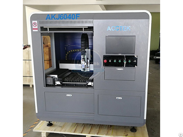 Small Size Precision Cnc Fiber Laser Metal Cutting Machine Akj6040f