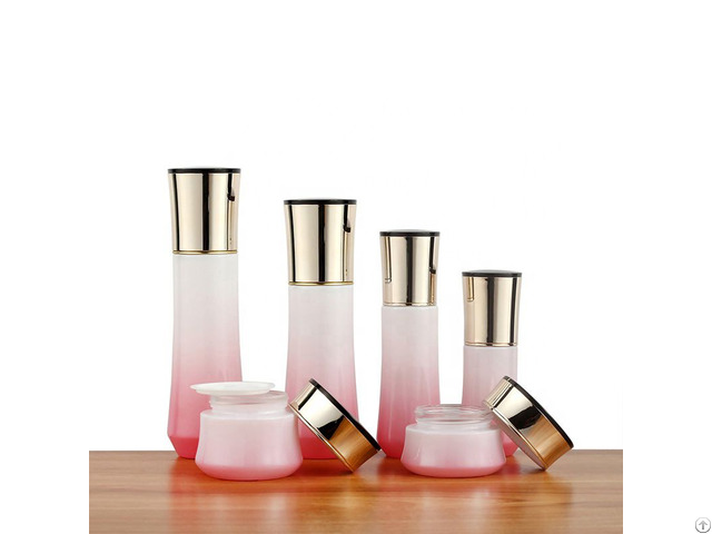 New Arrival 50g 40ml Skin Care Packaging Black Cosmetic Glass Bottle Set