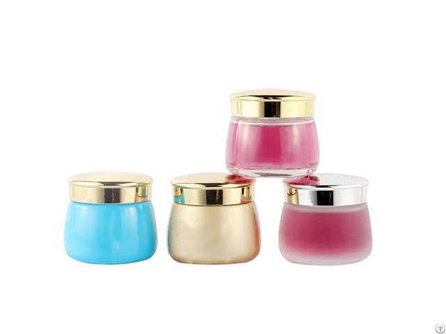 Latest New Design Luxury Blue Face Glass Cream Jars