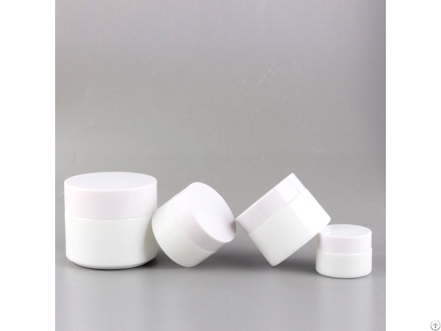 Popular 100ml Cosmetic Jar White Porcelain Glass Jars With Plastic Cap