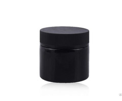 Top Quality 70g Cosmetic Bottles Round Black Glass Jars Containers With Screw Cap