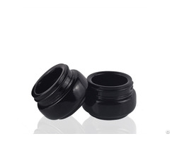 Fashionable 20g Round Black Glass Cosmetic Cream Jar With Customize Lid