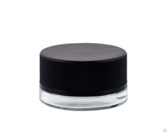 Chinese Fashionable Design Empty Transparent 5g Glass Cream Jar With Matte Black Lid