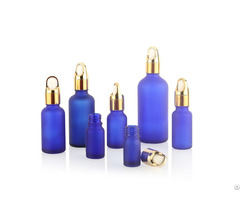Latest New Design 20ml 100ml Cobalt Blue Bottles Cosmetic Essential Oil Dropper Glass Bottle