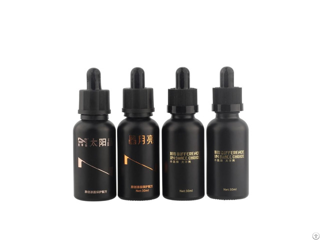 Fashionable Design Black Dropper Oils Glass Bottles For Essential Oil