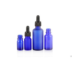 Popular Beautiful 50ml 100ml Cobalt Blue Essential Oil Glass Bottle With Dropper