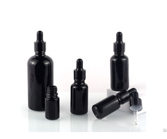 Supplier Wholesale Black Color 10ml 20ml Glass Essential Oil Bottle With Aluminum Dropper