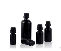 Newest 10ml 20ml Black Frosted Packaging Essential Oil Bottle With Screw Cap