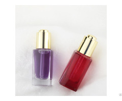 Latest New Design 30ml Colored Frosted Square Glass Serum Bottle