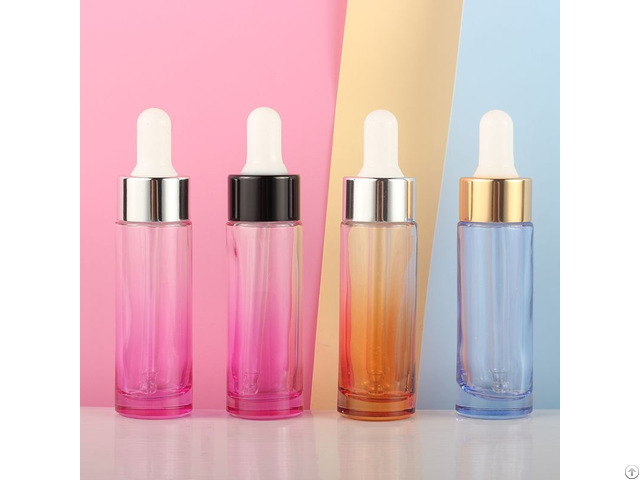 High Quality Bottles 30ml Clear Serum Bottle With Silver Gold Black Dropper