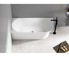 Freestanding Space Saving Acrylic White Glossy Corner Floor Standing Bathtub Manufacturer