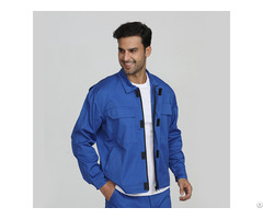 Blue Men S Industrial Fire Resistant Security Protective Jackets