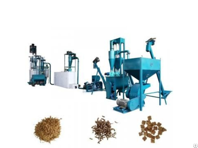 Animal Feed Machine Processes Pellets