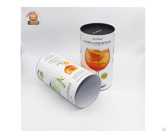 Custom Inner Pe Plug Lid Paper Tube For Wine Glass Packaging With Plastic Cap Both Ends