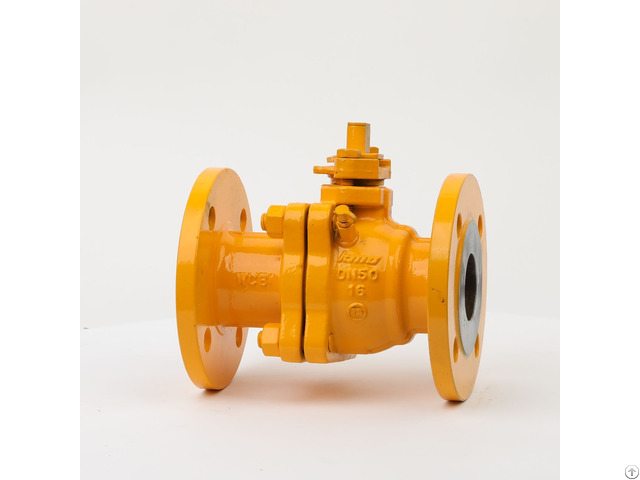 Dn15 Dn250 Antistatic Manual Flange Fuel Gas Solid Ball Valve