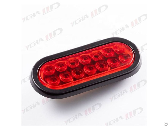 Oval Red 10 Led Brake Stop Turn Trailer Tail Truck Lights