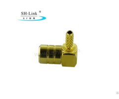 Rf Coaxial Smb Female Jack Crimp Right Angle Connector For Bt3002 Cable