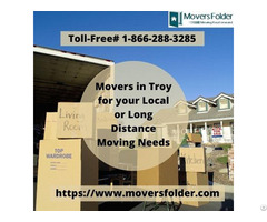 Movers In Troy For Your Local Or Long Distance Moving Needs