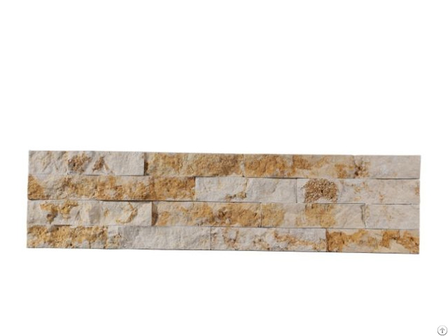 White And Golden Culture Stone Panel