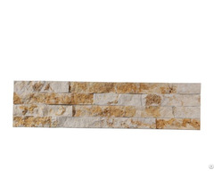 White And Golden Culture Stone Panel
