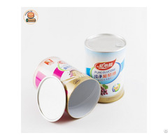 Food Grade Paper Tube For Milk Powder Packaging With Easy Tear Membrane Lid