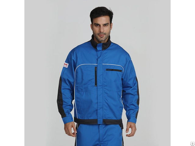 Bright Blue Safety And Anti Static Work Jacket