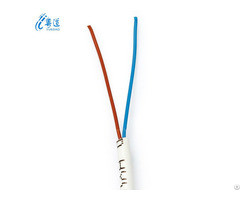 Pvc Jacket Pe Insulation Indoor Communication 2 Cores Telephone Cable