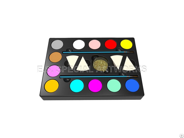 Es Po 011 12 Customized Color And 2 Brushes 4 Sponges 1 Glitter