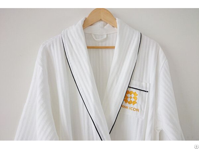 Professional High Quality White Waffle Bathrobe For Hotel