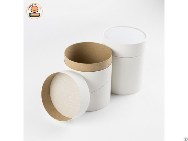 Id99 H120mm T Shirt Packaging Tube Eco Friendly Tissue Box Paper Tubes White