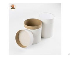 Id99 H120mm T Shirt Packaging Tube Eco Friendly Tissue Box Paper Tubes White