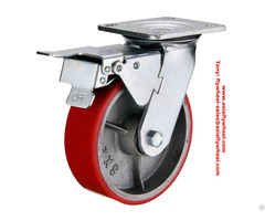 Heavy Duty Cast Iron Polyurethane Caster Wheel