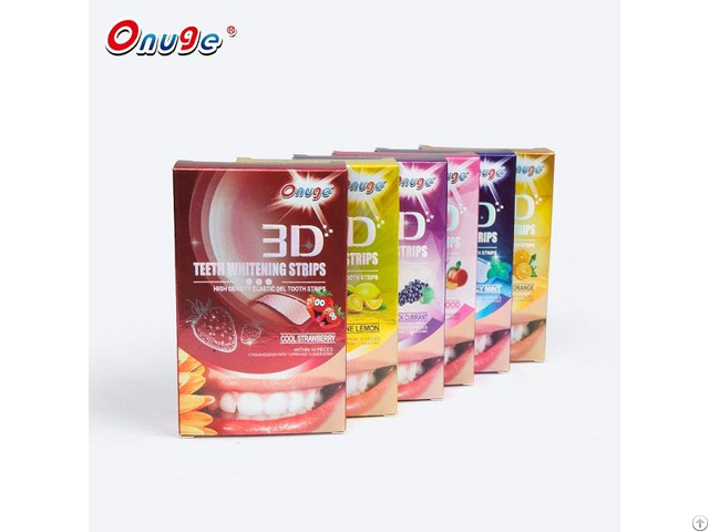 Oral Hygiene Fruit Flavor 3d Dental Bleaching Tooth Strip Whitening Teeth Whiten Strips