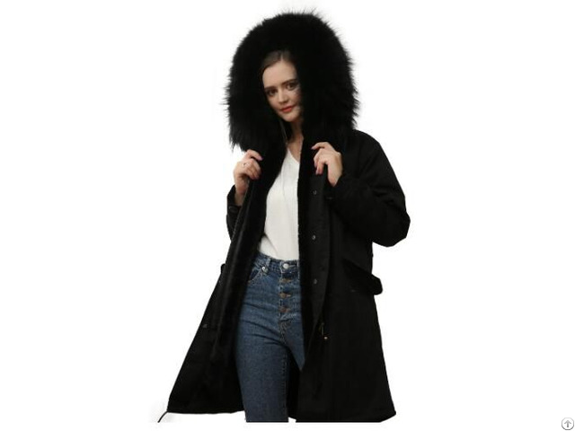 Men And Women Long Artificial Parka Waterproof Leather Clothing Outwear