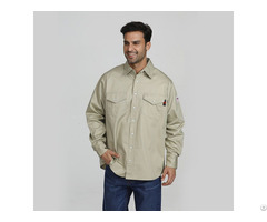 Flame Retardant Pearl Button Work Shirt For Welding Industry