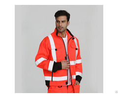 Long Sleeved High Visibility Construction Fireproof Work Jacket