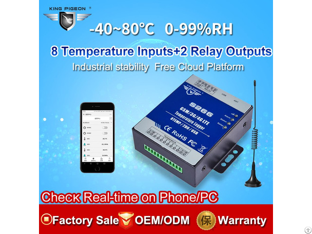 S266 Gsm 3g 4g Temperature Data Logger Modbus Rtu Iot Gateway