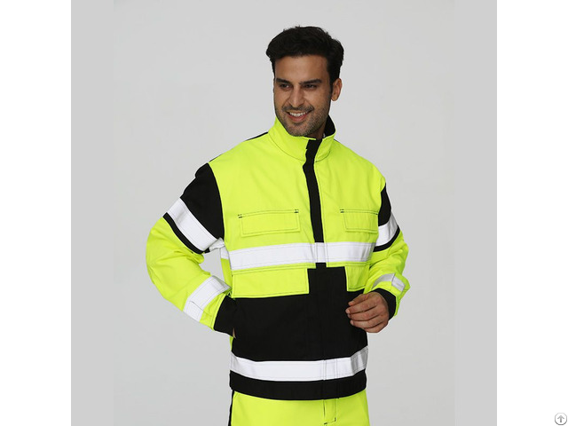 Highly Visible Construction Flame Retardant Long Sleeve Jacket