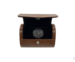 Custom Brown Pu Leather Watch Box For Jewelry